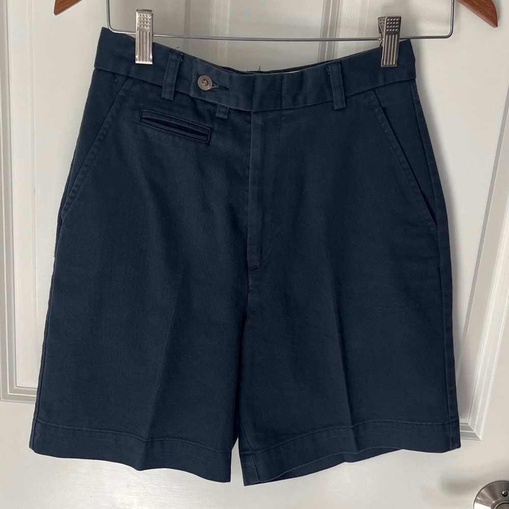 VTG Brooks Brothers Women's High Waist Navy Cotton Shorts khakis Sz 2